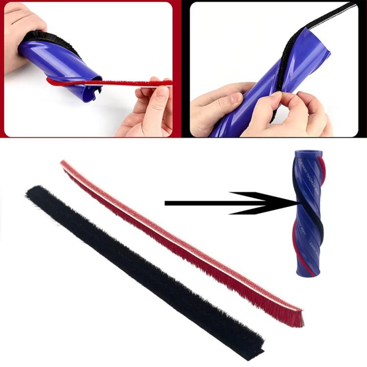 Replacement Felt Strips For Dyson V10, V11, V15 Direct Drive Cleaner Head Brush Bar Maintenance Carbon Fiber Red+Black