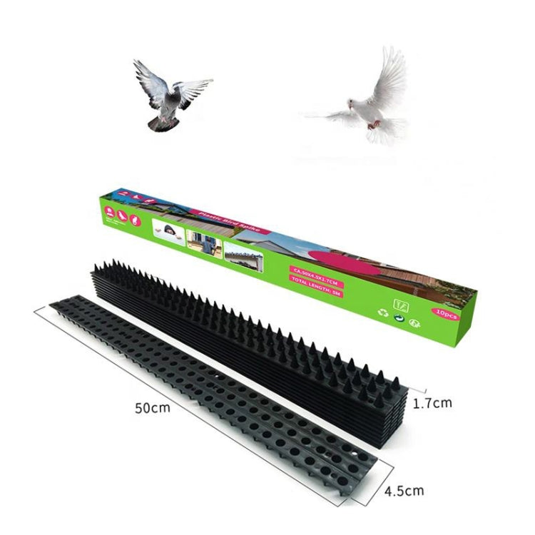 10pcs SK419 Power Equipment Line Anti-bird Thorn Roof Eaves Drive Bird Fence Anti-theft Electric Bird Thorn(Black)