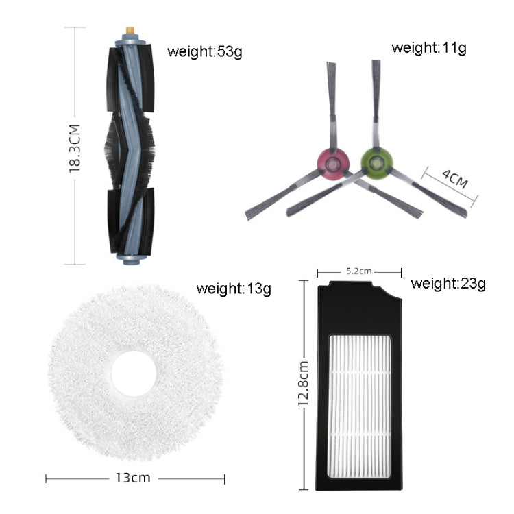 2pcs Rag For Ecovacs X1 Onmi / X1 Turbo Vacuum Cleaner Accessories