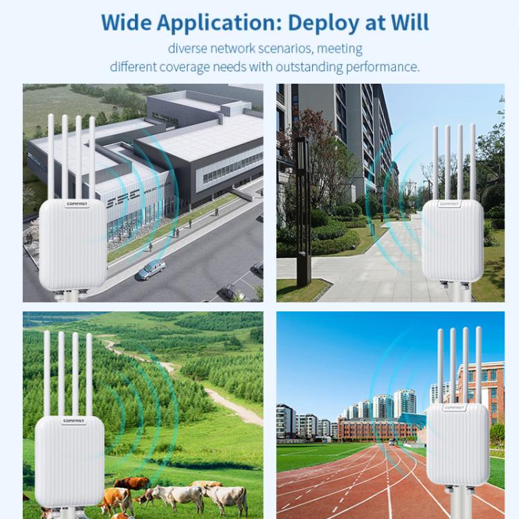 COMFAST CF-WA973 WiFi 7 Outdoor Access Point Dual-Band 3600Mbps High Power Wireless AP, 2.5G WAN Port, IP67 Waterproof UK Plug