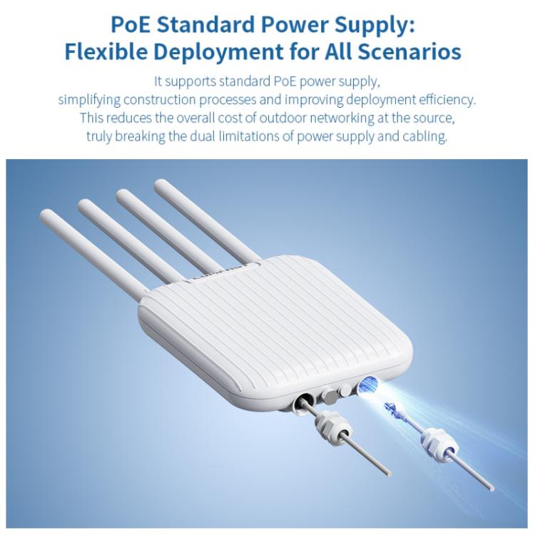 COMFAST CF-WA973 WiFi 7 Outdoor Access Point Dual-Band 3600Mbps High Power Wireless AP, 2.5G WAN Port, IP67 Waterproof EU Plug
