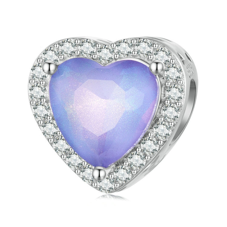 SCC2453 Sterling Silver S925 Love Infinity Plated Zircon Heart Bracelet Beads
