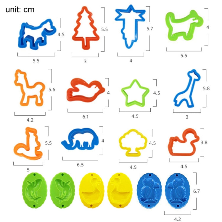 26pcs/set Children Pretend Play Toys DIY Color Mud Mold Set