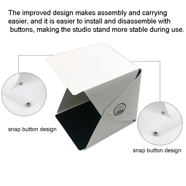 Button Portable Folding LED Studio Mini Photography Light Box 22 x 23 x 24cm