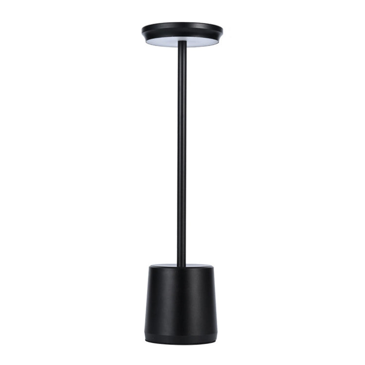 MZ-L2301 Charging Wireless Simple Metal Touch LED Table Lamp, Style: PRO Version Black