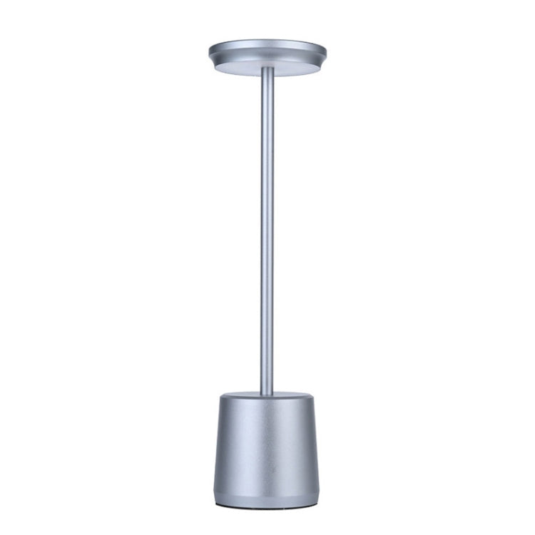 MZ-L2301 Charging Wireless Simple Metal Touch LED Table Lamp, Style: SE Version Gray