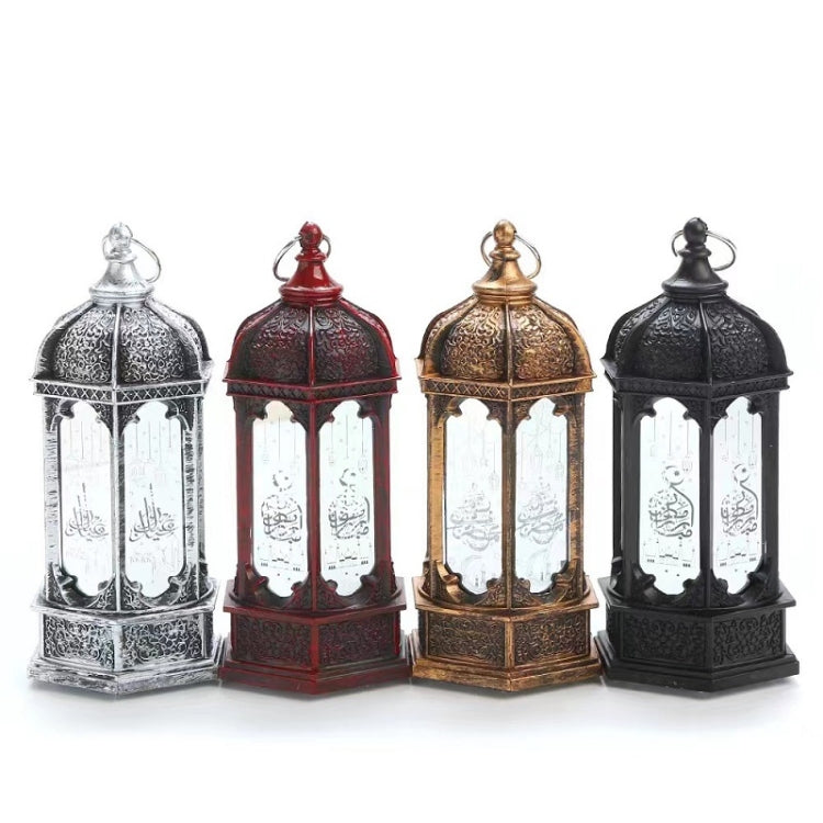 12pcs Ramadan LED Electronic Candle Night Light Retro Candlestick Decoration Ornament(Random Color Delivery)