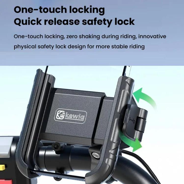 Kewig Motorcycle Bicycle Non-Blocking Mobile Phone Camera Navigation Bracket