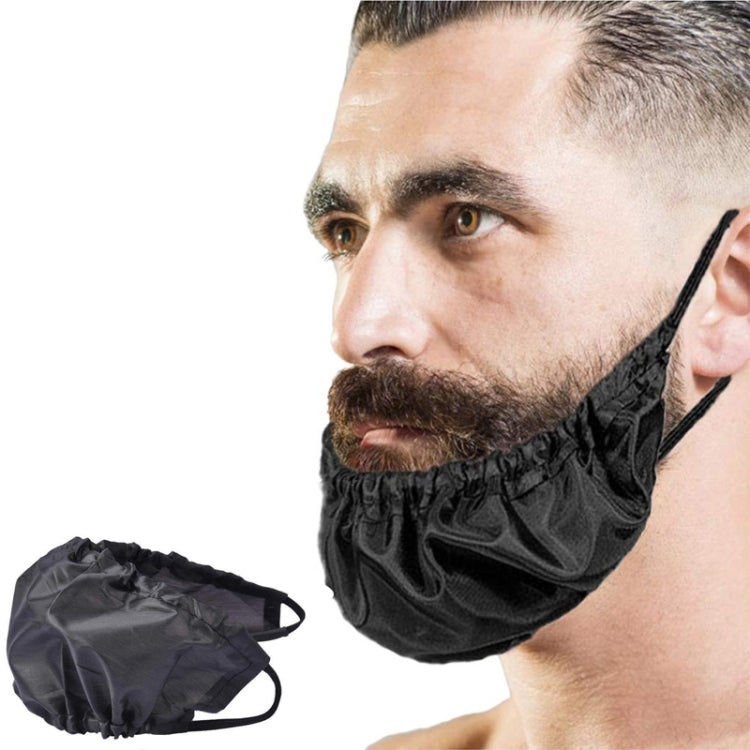 5pcs Men Beard Cover Oil and Stain Resistant Beard Pouch(Black)