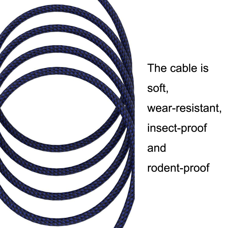 25m Blue and Black Net TRS 6.35mm Male To Caron Female Microphone XLR Balance Cable