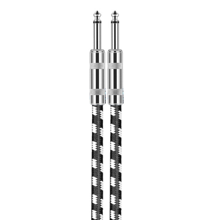 1m 2 Straight Head 6.35mm Guitar Cable Oxygen-Free Copper Core TS Large Two-core Cable