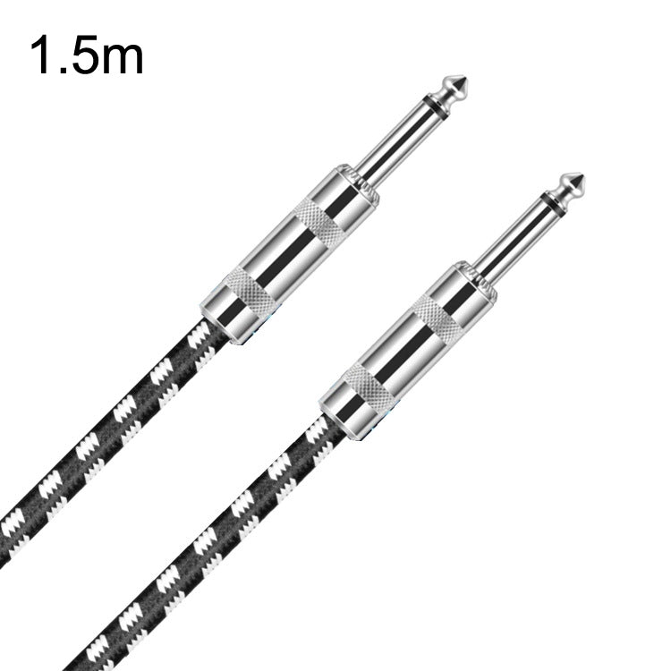 1.5m 2 Straight Head 6.35mm Guitar Cable Oxygen-Free Copper Core TS Large Two-core Cable