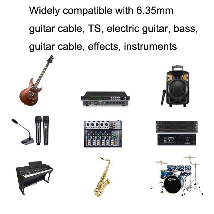 1.5m 2 Straight Head 6.35mm Guitar Cable Oxygen-Free Copper Core TS Large Two-core Cable