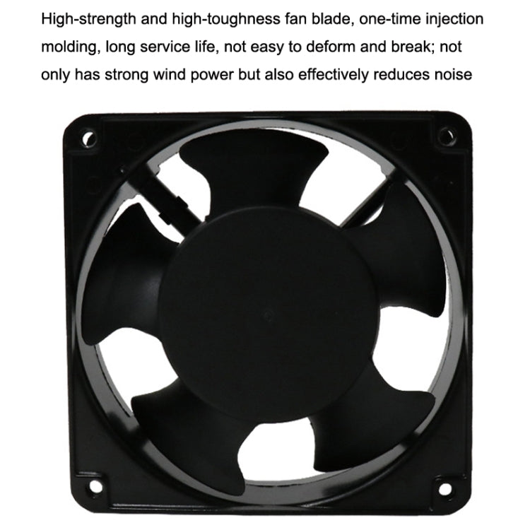 12cm 220V Cabinet Solder Smoke Exhaust Cooling Fan(Black)