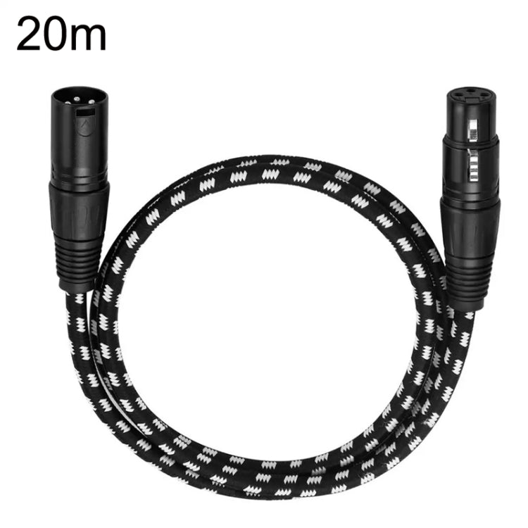 KN006 20m Male To Female Canon Line Audio Cable Microphone Power Amplifier XLR Cable