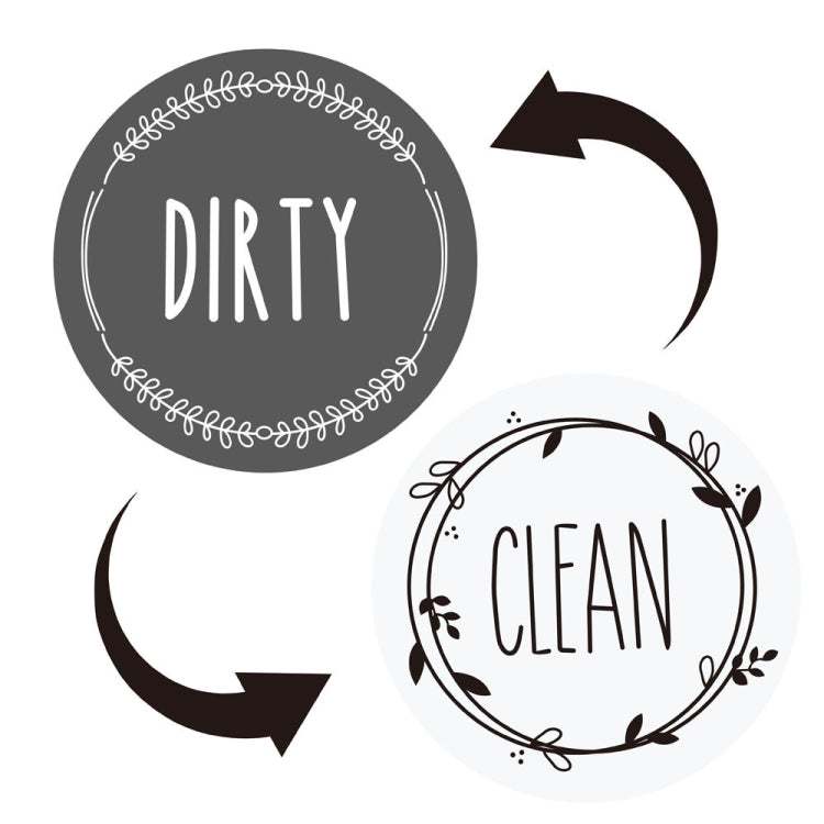 Dishwasher Round Magnet Clean Dirty Sign Double-Sided Dishwasher Magnet Cover
