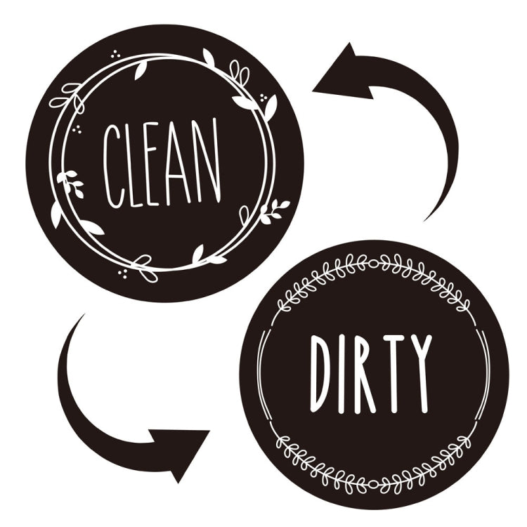 Dishwasher Round Magnet Clean Dirty Sign Double-Sided Dishwasher Magnet Cover