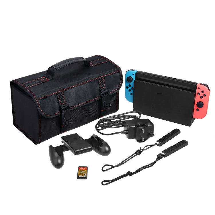For Nintendo Switch Game Console Storage Bag PU Handbag Carrying Bag(Black)