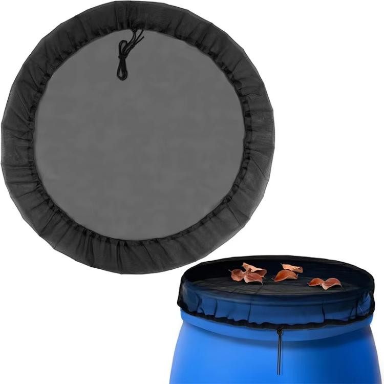 95cm Bucket Insect Screen Cover Outdoor Garden Screen Protector Leaf Filter Cover - Black