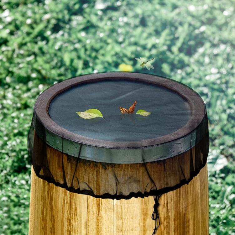 95cm Bucket Insect Screen Cover Outdoor Garden Screen Protector Leaf Filter Cover - Black