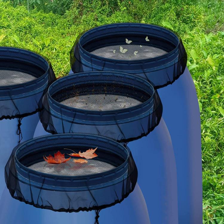 95cm Bucket Insect Screen Cover Outdoor Garden Screen Protector Leaf Filter Cover - Black