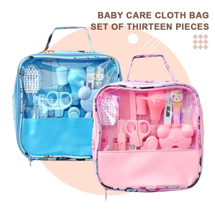 13 in 1 Baby Cleaning and Care Set Daily Cleaning Supplies Nursing Package, Sort by color: B-type Blue