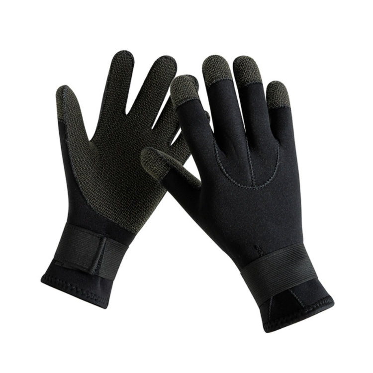 1pair 3mm Diving Gloves Swimming Fish Catching Non-slip Anti-stab Gloves For Adult, Size: