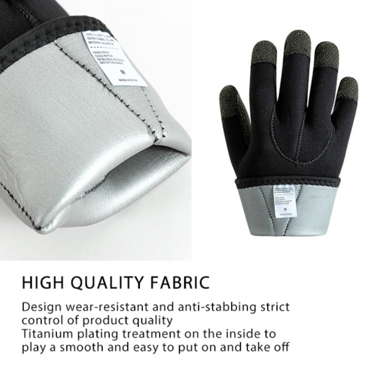 1pair 3mm Diving Gloves Swimming Fish Catching Non-slip Anti-stab Gloves For Adult, Size: