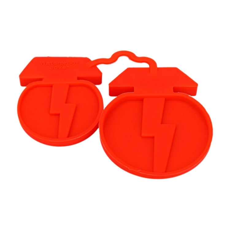 For Tesla Model3/Y 2pcs Charging Port Silicone Dustproof Waterproof Cover, Color: