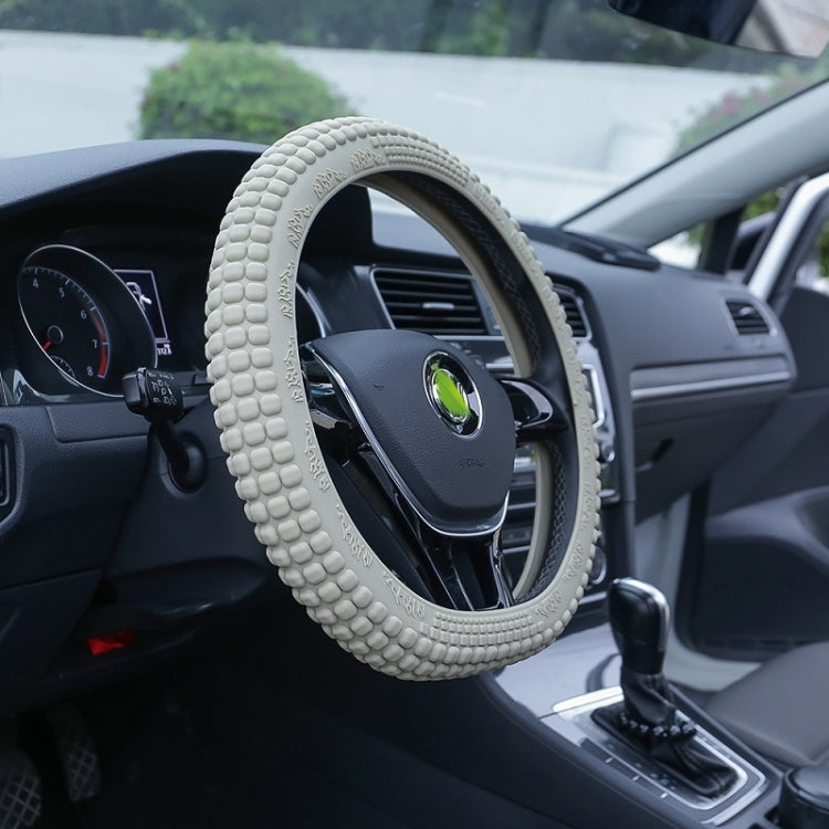 Corn Grain Non-slip Wear-resistant Silicone Car Steering Wheel Cover, Size: 38cm-46cm