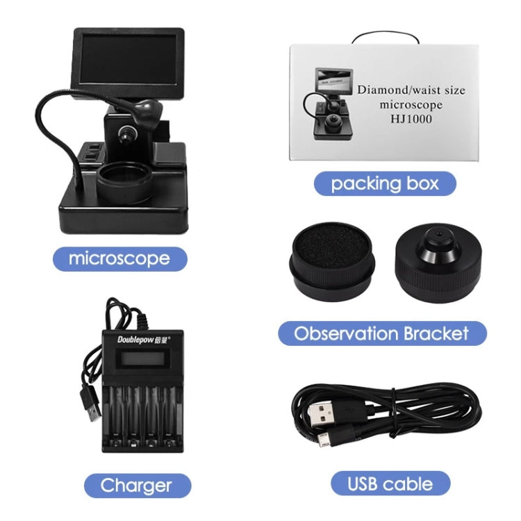 HJ1000 50-1000X Diamond Waist Code Microscope GIA Jewelry Waist Code Instrument