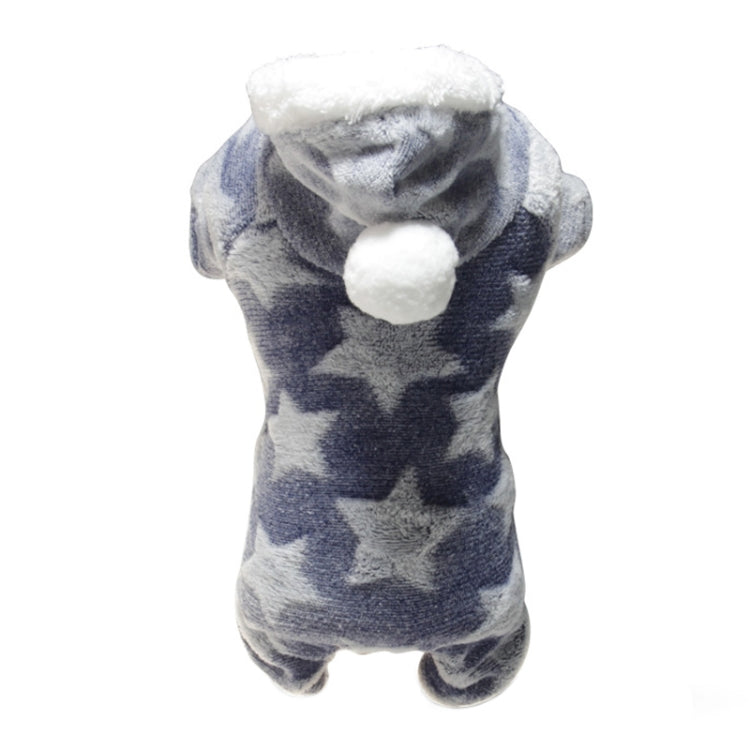 Dog Flannel Warm and Cold Clothes Cute Hooded Pet Transformation Costume, Size: