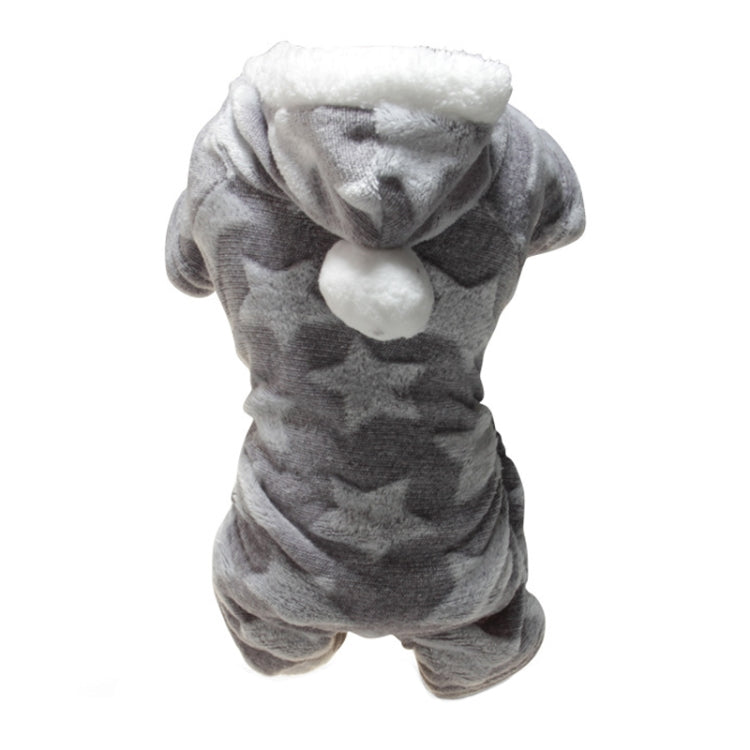 Dog Flannel Warm and Cold Clothes Cute Hooded Pet Transformation Costume, Size: