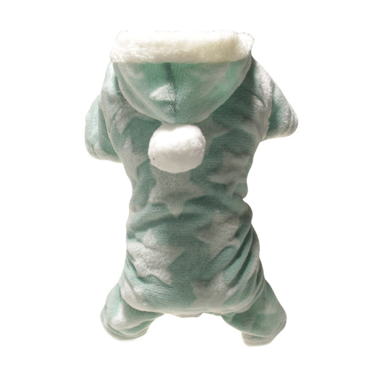 Dog Flannel Warm and Cold Clothes Cute Hooded Pet Transformation Costume, Size: