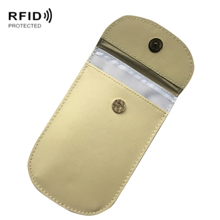 Anti-scanning Anti-GPS Positioning Cowhide RFID Car Shielding Key Case