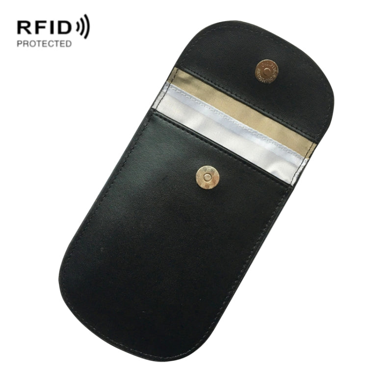 Anti-scanning Anti-GPS Positioning Cowhide RFID Car Shielding Key Case
