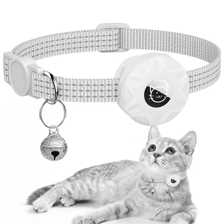 For AirTag Tracker Silicone Case Reflective Pet Cat Collar With Bell