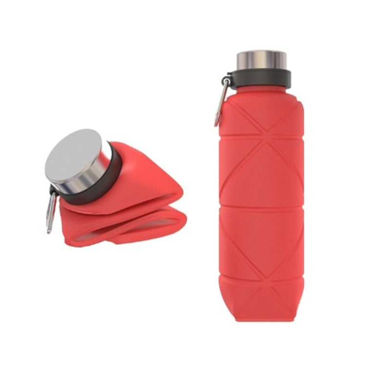 700ml Outdoor Silicone Folding Water Cup Telescopic Water Bottle Travel Drinking Cup With Carabiner