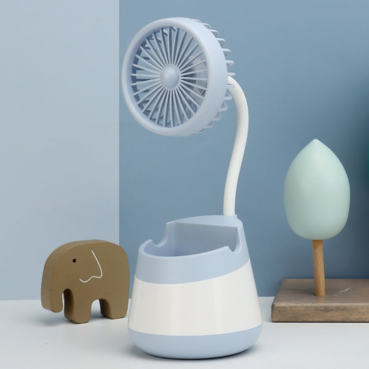 276A USB Charging Desktop Pen Holder Fan with Phone Holder Function Dormitory Portable Fan