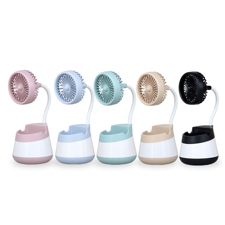 276A USB Charging Desktop Pen Holder Fan with Phone Holder Function Dormitory Portable Fan