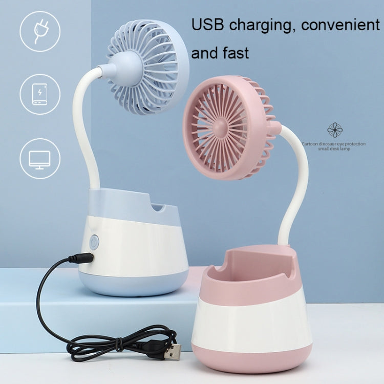 276A USB Charging Desktop Pen Holder Fan with Phone Holder Function Dormitory Portable Fan
