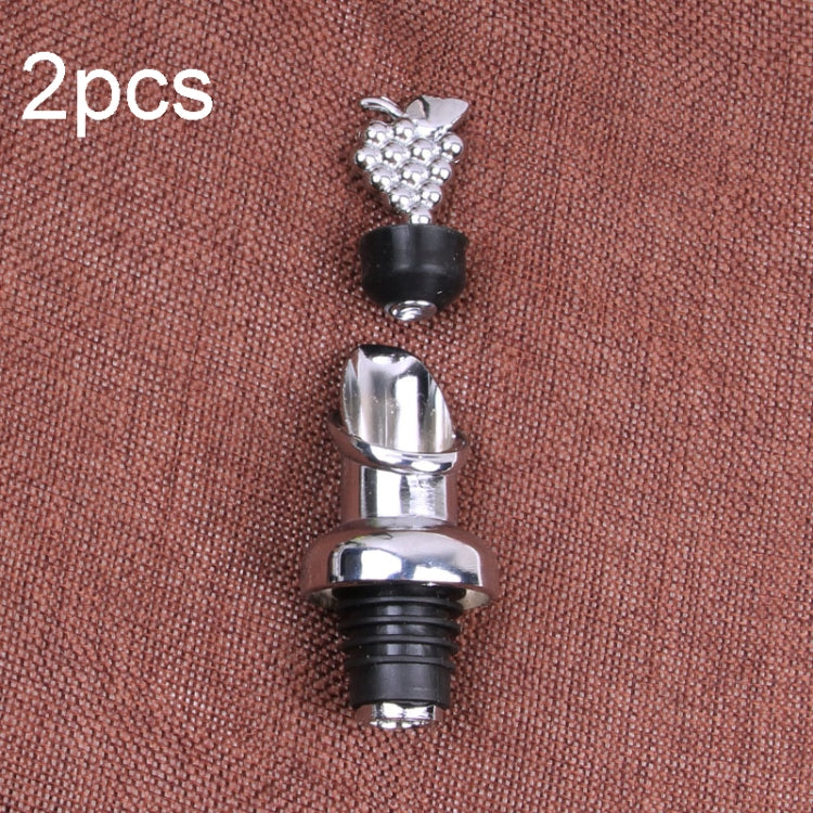 2pcs Zinc Alloy Red Wine Cork Wine Stopper Drink Bar Tool