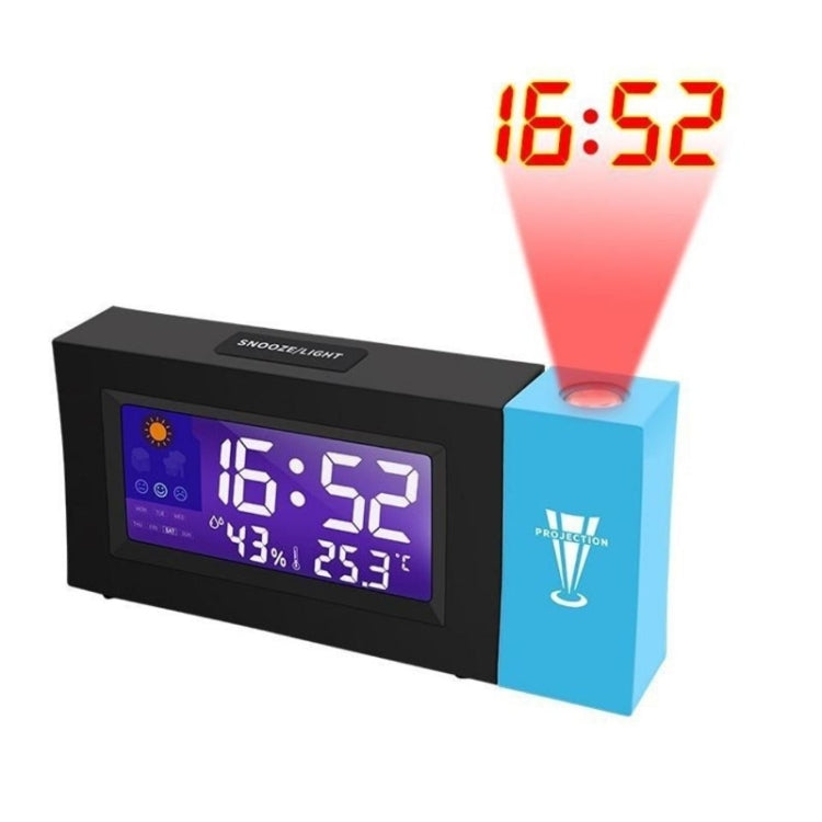 8290 Electronic Colour Screen Weather Clock Weather Forecast Projection Clock Rotatable Digital Clock With