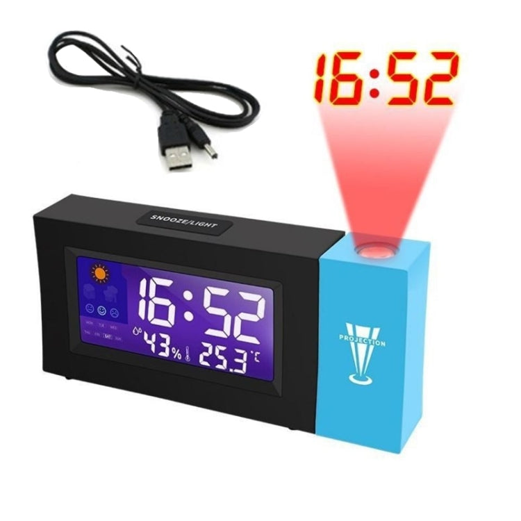8290 Electronic Colour Screen Weather Clock Weather Forecast Projection Clock Rotatable Digital Clock With