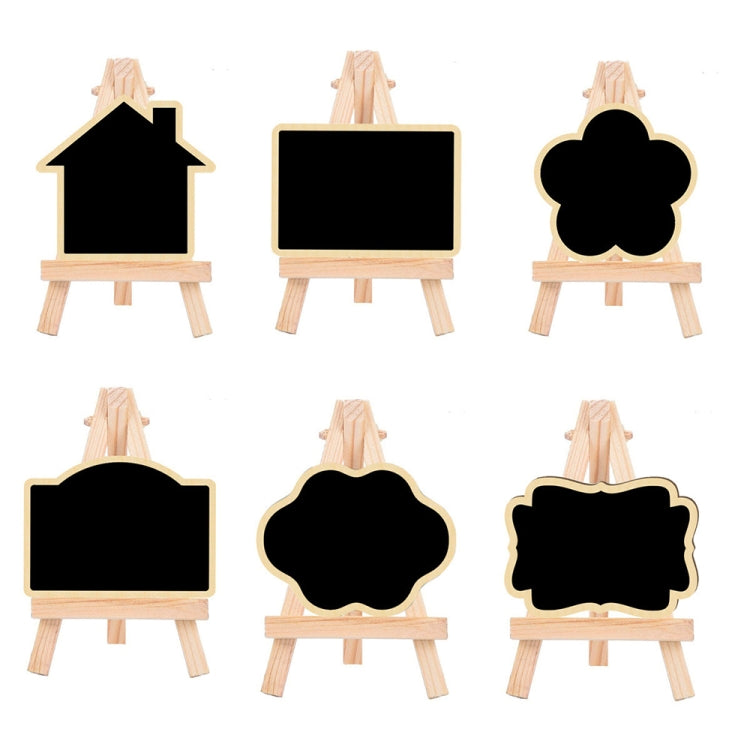 10pcs Small Party Shop Message Blackboard Ornaments Pine Tripod Decorative Message Board