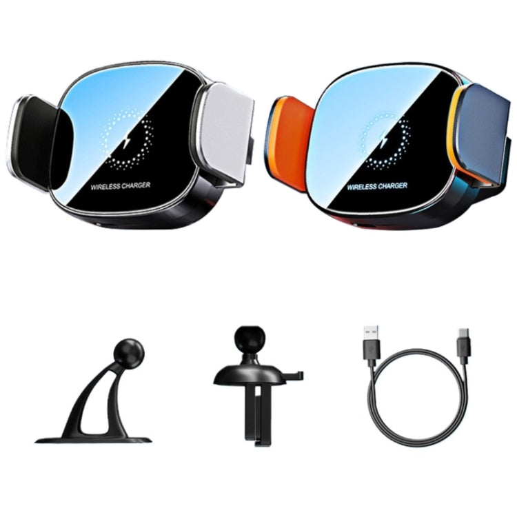 15W Wireless Fast Charging Car Wind Outlet Navigation Mobile Phone Holder, Color: