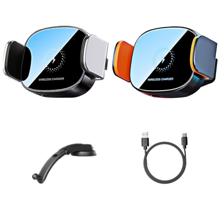 15W Wireless Fast Charging Car Wind Outlet Navigation Mobile Phone Holder, Color: