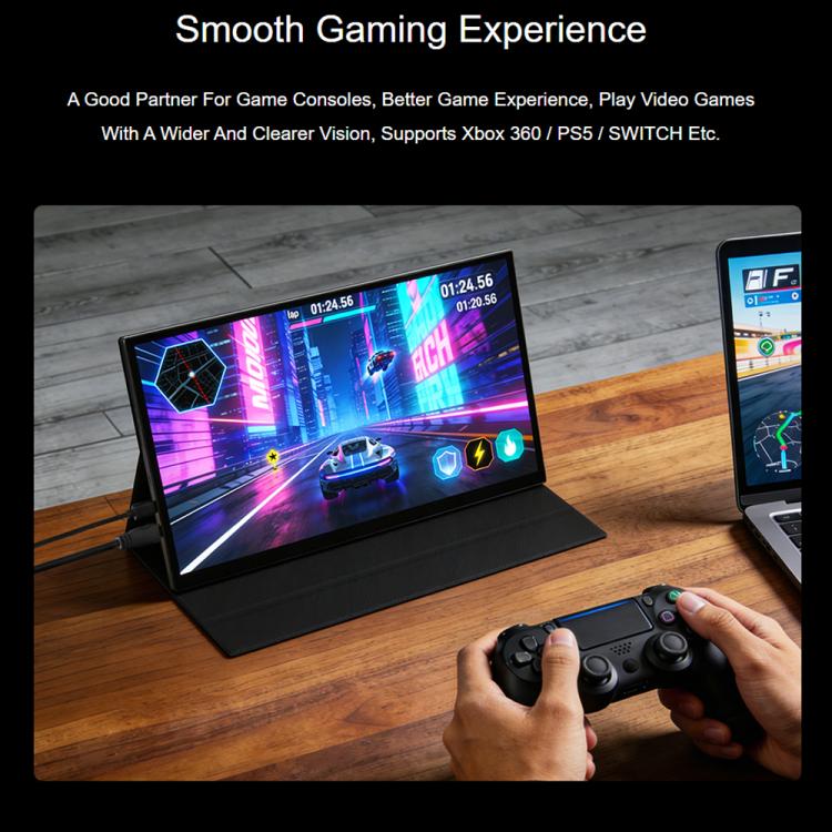Luckfox 14-Inch 4K Portable Touchscreen Monitor With Magnetic Protective Case 3840x2160 HDR IPS Display, Full Lamination, 10-Point Capacitive Touch