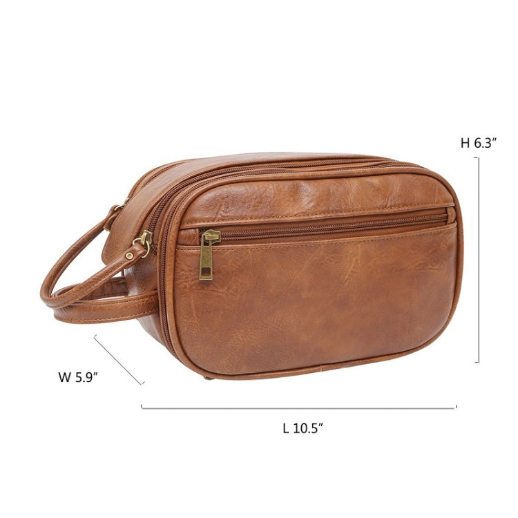Men Travel Organizer PU Toiletry Bag Cosmetic Bag