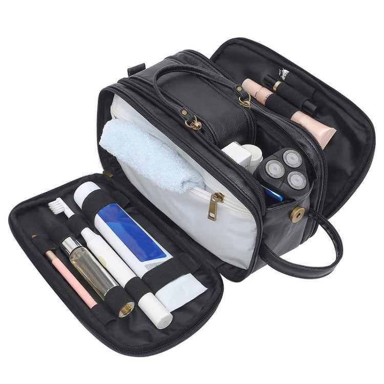 Men Travel Organizer PU Toiletry Bag Cosmetic Bag